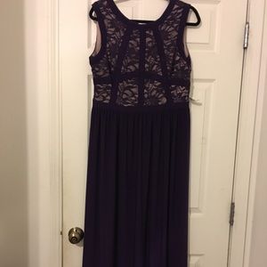 NWT plum/taupe floor length gown